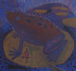 Frosch und Mädchen